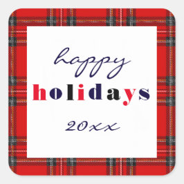 Rood speldenbord - vierkant sticker