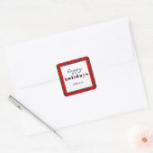 Rood speldenbord - vierkant sticker (Envelop)