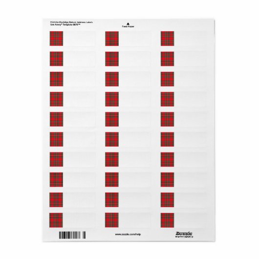 Rood speldenlabel etiket (Full Sheet)