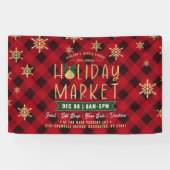 Rood-speldenmarkt voor goudkoorts spandoek (Horizontaal)