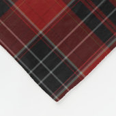 Rood speldenmodel met persoonlijke naam fleece deken (Hoek)