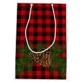 Rood speldenpakket met details van de pine-kegel medium cadeauzakje (Achterkant)