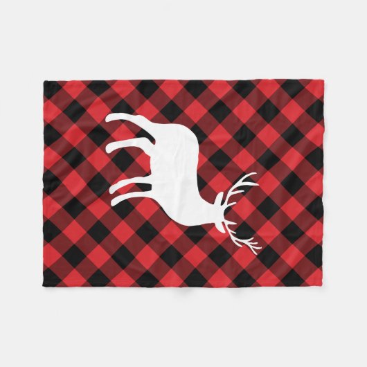 Rood speldenstaaf en witte staaf | Vakantie Fleece Deken (Voorkant (Horizontaal))