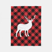 Rood speldenstaaf en witte staaf | Vakantie Fleece Deken (Voorkant)