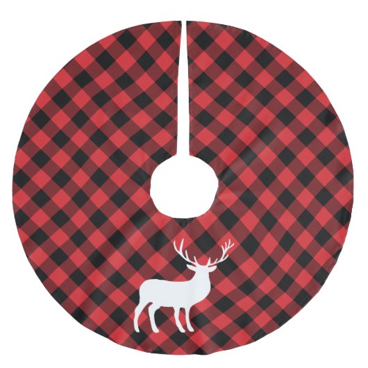 Rood speldenstaaf en witte staaf | Vakantie Kerstboom Rok (Voorkant)