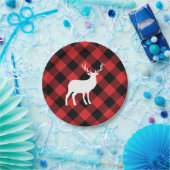 Rood speldenstaaf en witte staaf | Vakantie Papieren Bordje (Feest)