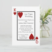 Rood Spelen Kaart bruiloft uitnodigingen (Staand voorkant)