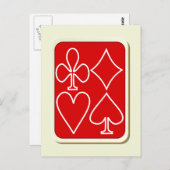 Rood spelen Kaart Suits Briefkaart (Voorkant / Achterkant)