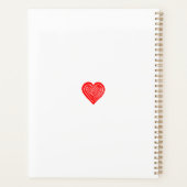 Rood Spelen Kaart Symbool Hart Vorm Lino Gesneden Planner (Achterkant)