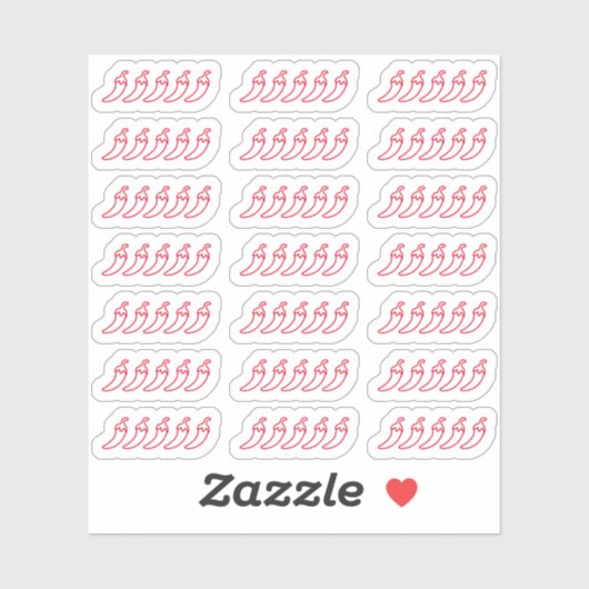 Rood Spicy Blank Pepper Boek Film Waardering Plann Sticker (Vel)