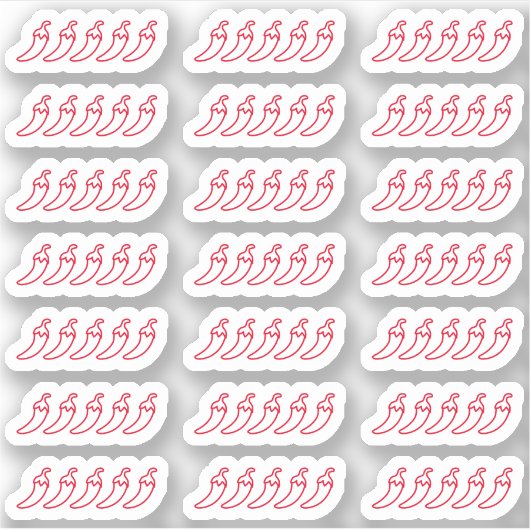 Rood Spicy Blank Pepper Boek Film Waardering Plann Sticker (Voorkant)