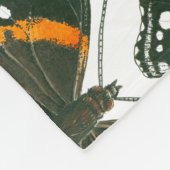 Rood spiegelvlinderpatroon fleece deken (Hoek)