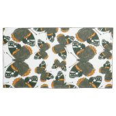 Rood spiegelvlinderpatroon kussensloop (Voorkant-Links)