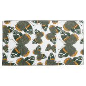 Rood spiegelvlinderpatroon kussensloop (Voorkant-Rechts)