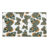 Rood spiegelvlinderpatroon kussensloop (Achterkant-Links)