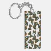 Rood spiegelvlinderpatroon sleutelhanger (Voorkant Links)