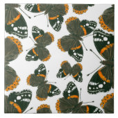 Rood spiegelvlinderpatroon tegeltje (Voorkant)