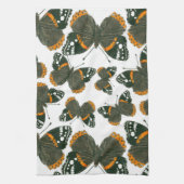 Rood spiegelvlinderpatroon theedoek (Verticaal)