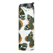 Rood spiegelvlinderpatroon thermosbeker (Gedraaid links)