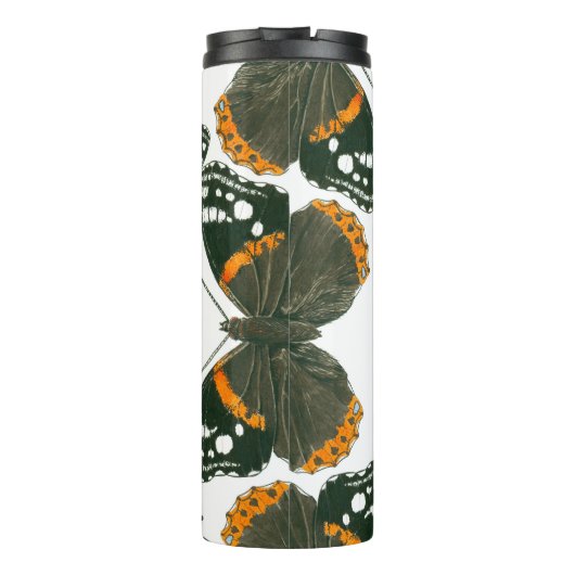 Rood spiegelvlinderpatroon thermosbeker (Achterkant)