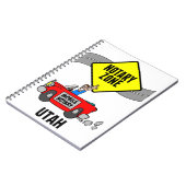 Rood sportauto Utah van de mobiele zone Notitieboek (Linkerzijde)