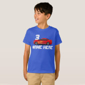 Rood-sportauto's jongens Birthday Custom T-Shirt (Voorkant volledig)