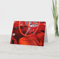 Rood  sportwagen interieur