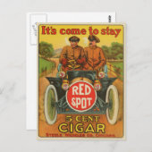  Rood Spot Cigar Ad Briefkaart (Voorkant / Achterkant)