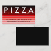 rood staal PIZZA Visitekaartje (Voorkant / Achterkant)