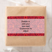 Rood stammaskerpatroon etiket (Insitu)