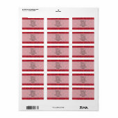 Rood stammaskerpatroon etiket (Full Sheet)
