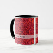 Rood stammaskerpatroon mok (Voorkant links)