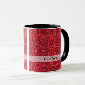 Rood stammaskerpatroon mok (Voorkant rechts)