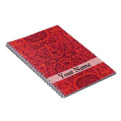 Rood stammaskerpatroon notitieboek (Rechterzijde)