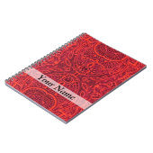 Rood stammaskerpatroon notitieboek (Linkerzijde)