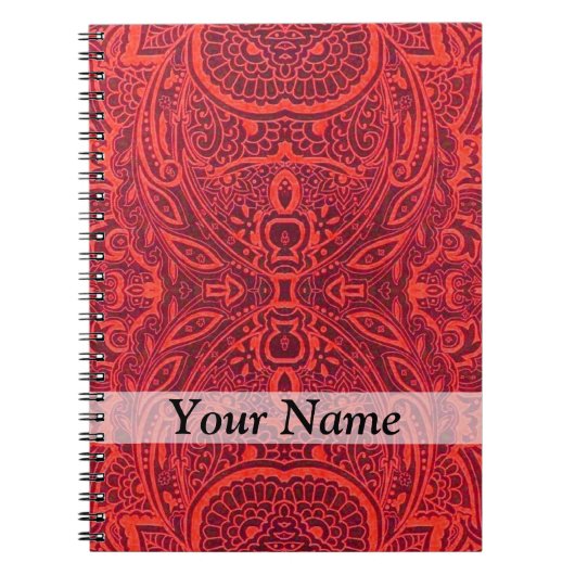 Rood stammaskerpatroon notitieboek (Voorkant)