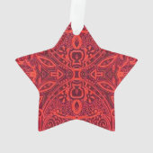 Rood stammaskerpatroon ornament (achterkant)