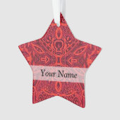 Rood stammaskerpatroon ornament (voorkant)