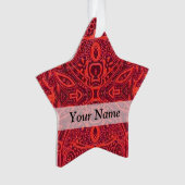 Rood stammaskerpatroon ornament (voorkant)