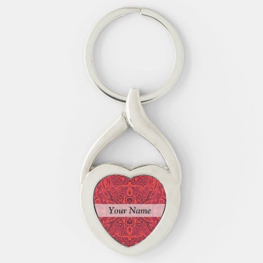 Rood stammaskerpatroon sleutelhanger (Voorkant)