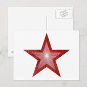 Rood Star-briefkaart wit Briefkaart (Voorkant / Achterkant)