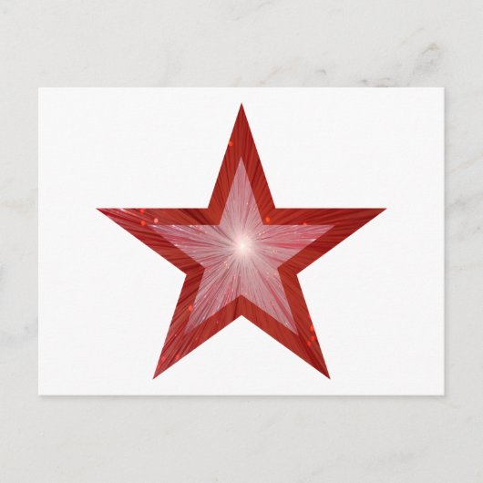 Rood Star-briefkaart wit Briefkaart (Voorkant)