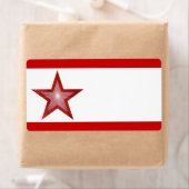 Rood Star-etiket grote witte vlakte Etiket (Insitu)