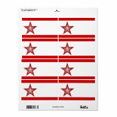 Rood Star-etiket grote witte vlakte Etiket (Full Sheet)