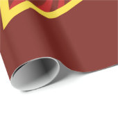 Rood Star Hammer en Sickle Glossy Wrapping Paper Cadeaupapier (Rol Hoek)