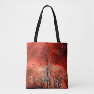 Rood Star-lampje Tote Bag