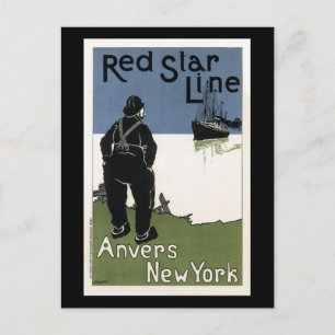 Rood Star Line Travel Briefkaart