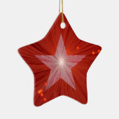 Rood Star-ornament Keramisch Ornament (Rechts)