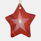 Rood Star-ornament Keramisch Ornament (Links)
