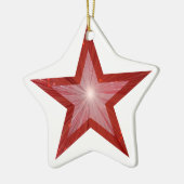 Rood Star-ornament, wit Keramisch Ornament (Links)